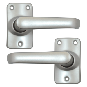 Anodised Silver Short Lever Latch