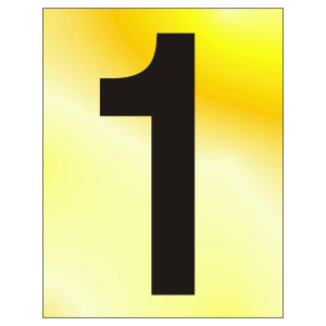 75mm '1' Text PB Visi