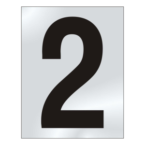 75mm '2' Text CP Visi